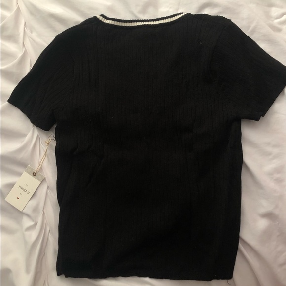 NWT forever 21 ribbed sweater knit shirt - Picture 2 of 5